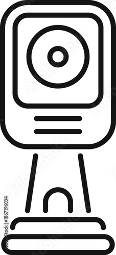 Speed camera capturing vehicles on road for traffic enforcement