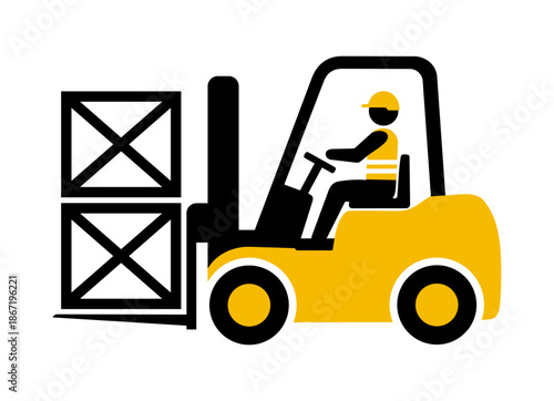 Ikona wózka widłowego