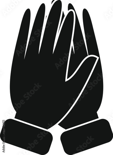 Hands praying symbol depicting worship, faith, and religious devotion