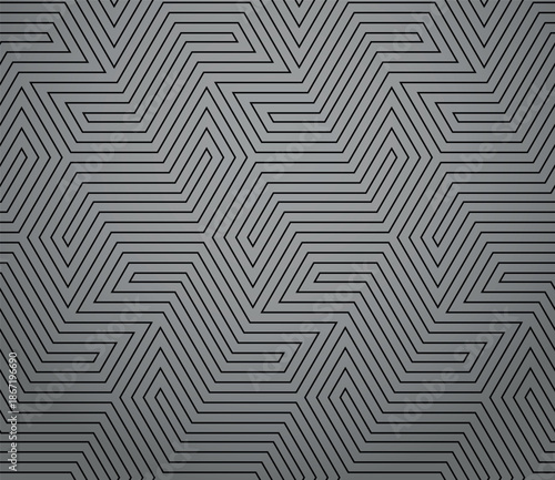 Abstract geometric pattern with stripes, lines. Seamless vector background. Gray and black ornament. Simple lattice graphic design