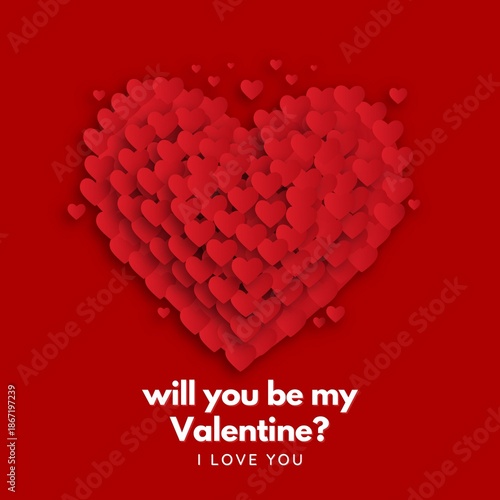 red heart on white background