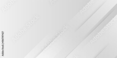 Abstract white and light gray background with layered diagonal shapes and soft shadows. This minimal, modern design conveys a clean, elegant, and professional atmosphere.