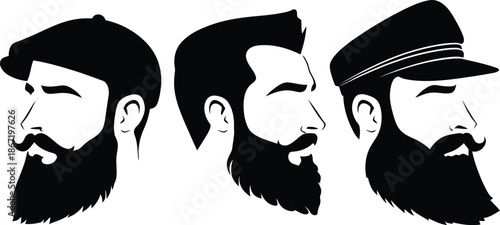 A black and white illustration of a girl and a cat with a cartoon monster, skull, and dog silhouette symbol set for a fun Halloween character design