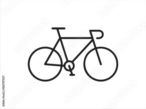 Minimalist bicycle icon design for cycling enthusiasts