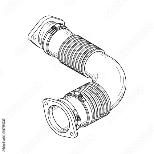 Flexible Exhaust Pipe or Air Intake Bellows