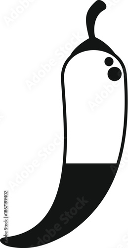 Chili pepper flat icon symbolizing spice and flavor