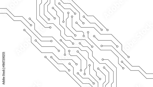 Geometric background and high tech circuit board connection system