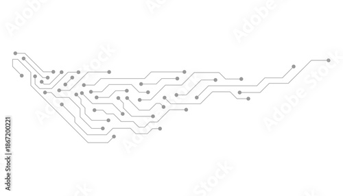 Geometric background and high tech circuit board connection system