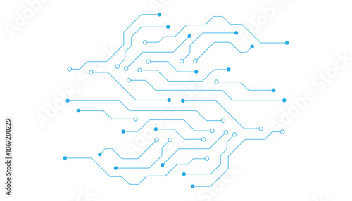 Abstract futuristic circuit board for technology background. Chip, processor, motherboard computer, pcb, and cpu concept, Vector illustration