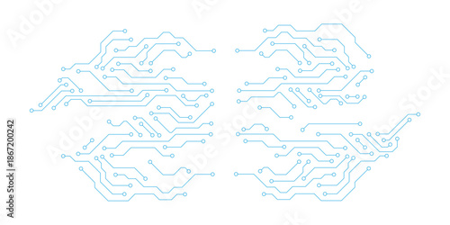 Printed Circuit Board or PCB Technology Artificial Intelligence Electric for Motherboard, Processor, Chip, and CPU Computer