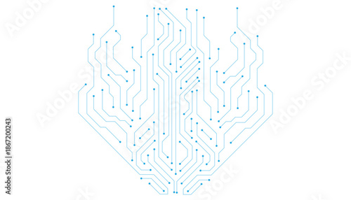 Abstract futuristic circuit board for technology background. Chip, processor, motherboard computer, pcb, and cpu concept, Vector illustration