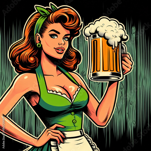 Emerald Smoke After Midnight St. Patrick’s pin-up series 