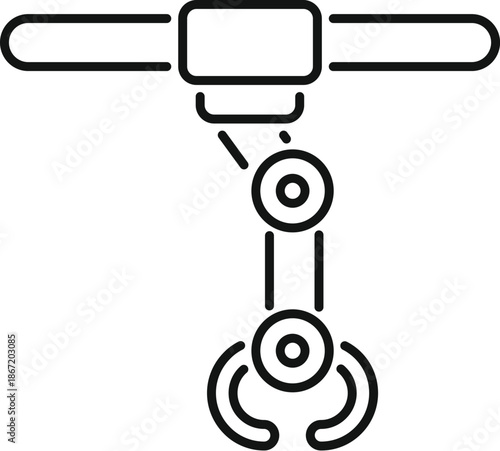 Robotic arm showing industrial automation technology and manufacturing production