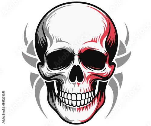 A customizable skull layout with an easy to edit format.