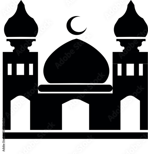 mosque icon or logo isolated sign symbol vector illustration - high quality black style vector icons in moden shapes