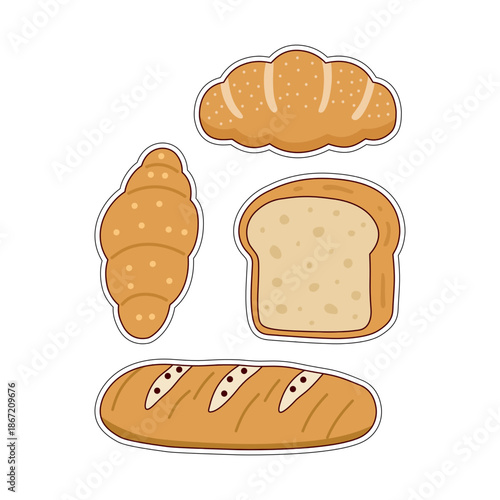 various kinds of sweet foods and desserts