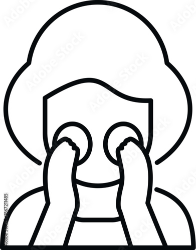 Person using cotton pads to remove makeup from eyes, cleansing face