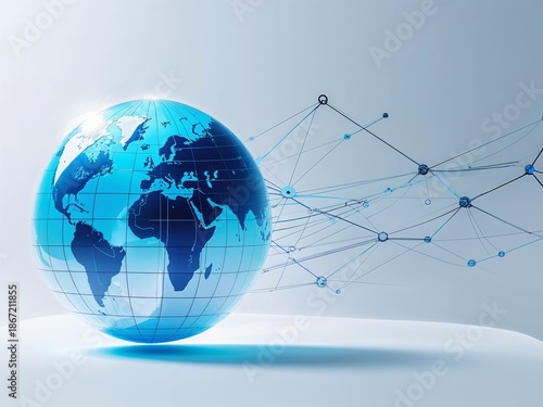 Futuristic Globe of Global Connectivity