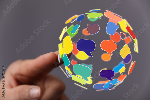 Abstract image of a hand ho...