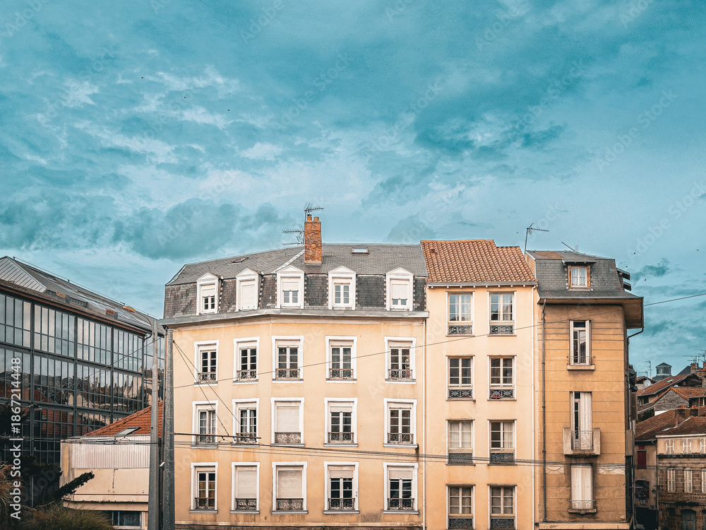 Fototapeta premium Antique building view in Old Town Limoges, France