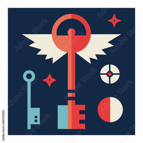 set of icons with a cross