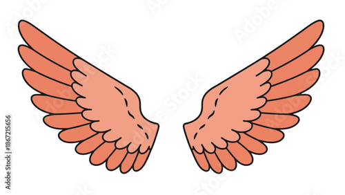 Vibrant pink wings spread wide in dynamic motion