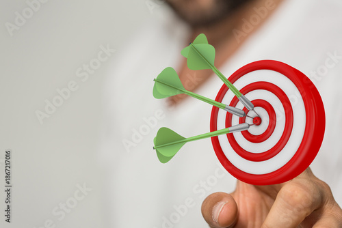 Concept of hitting the bull...