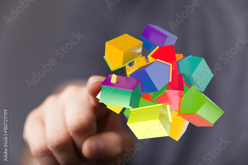 Conceptual image of a finge...