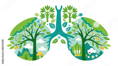 Lungs of the earth Vector