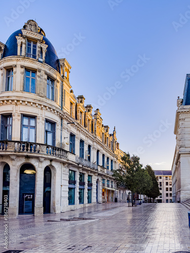 Street view of downtown in Poitiers, France