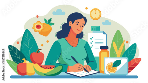 Healthy lifestyle planning Vector