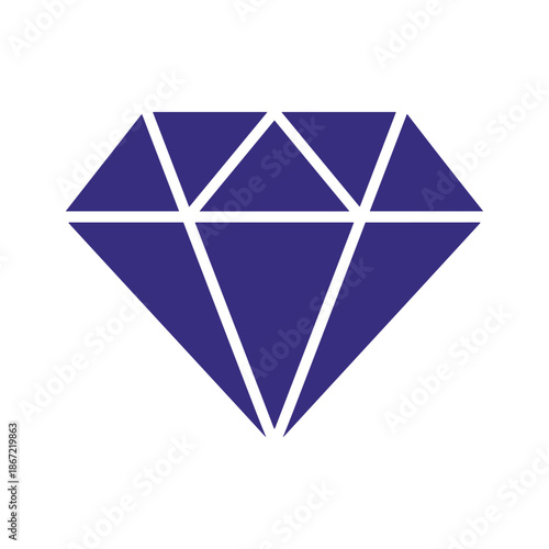 Blue diamond icon on white background
