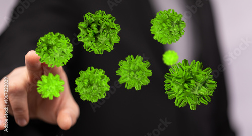 Close up shot of a hand tou...