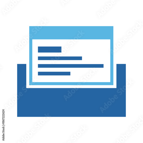 Document file icon with blue color