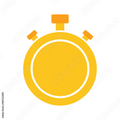 Simple yellow stopwatch icon