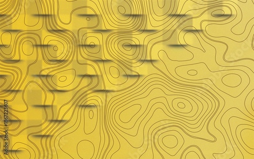 Abstract gold seamless floral pattern background with elegant waves and vintage line art design