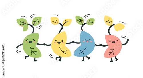 Collection of modern cartoon drones for aerial photography and videography