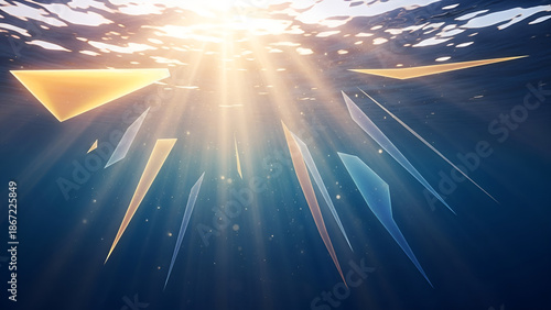 sun rays shining through the clouds