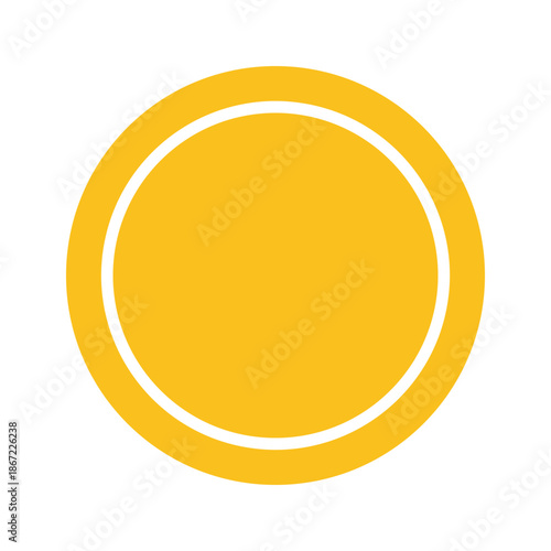 Simple yellow circle icon on white background