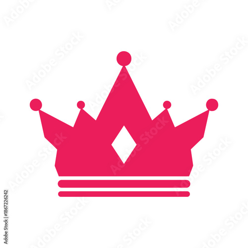 Pink crown icon symbolizing royalty and luxury