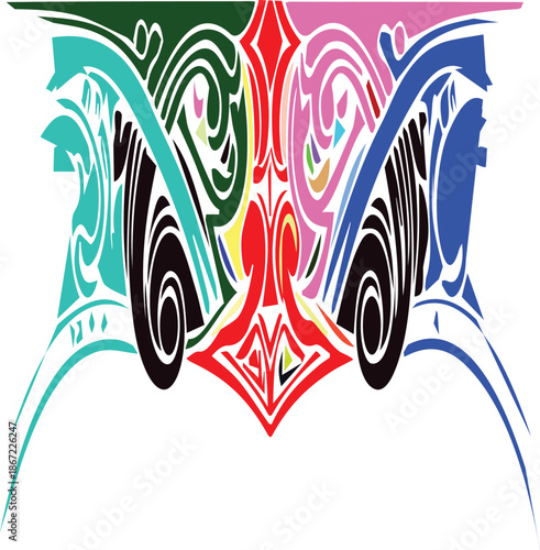 Elegant line-art leaf illustration with soft minimalist stroke