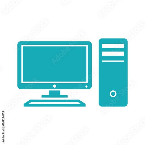 Desktop computer system with monitor and tower