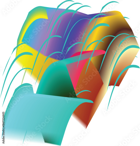 Elegant line-art leaf illustration with soft minimalist stroke