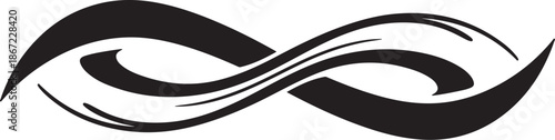 Elegant Infinity Symbol in Black and White Design