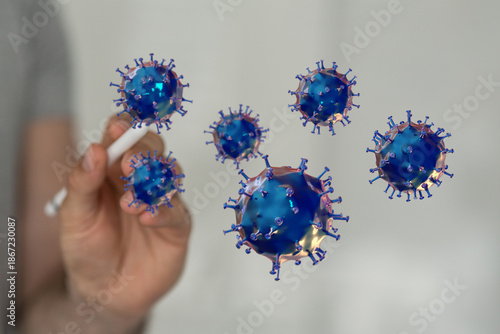 Abstract and scientific ima...