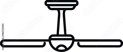 Ceiling fan icon providing ventilation and cooling for comfortable home climate