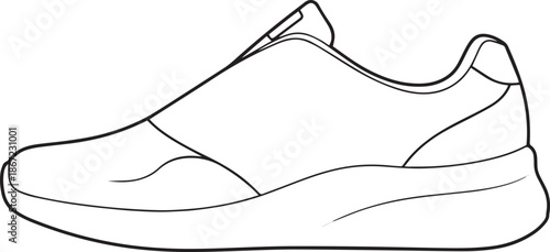 silhouette of clean vector of AstraWalk Form Shoes isolated on white background