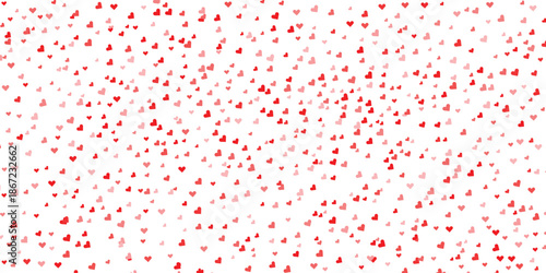Romantic Red Heart Particles Floating Gently