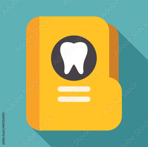 Dental file icon presenting patient medical history and health records