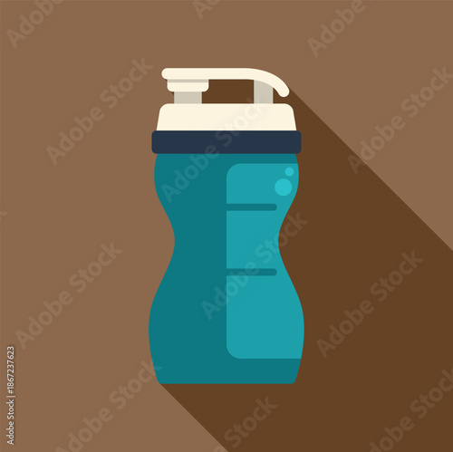 Blue water bottle for keeping hydrated during sports and fitness activities